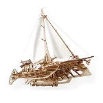 Puzzle 3D din lemn - Barca Trimaran, UGEARS