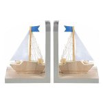 Set suporturi lemn carti Boat cm 11,5 x 8 x 15 H, Decorer