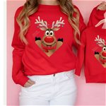 Set 3 bluze Craciun Mama-Copil Happy Rudolph, 
