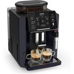 KRUPS Espressor automat KRUPS Sensation EA910B10, 5 retete, ecran tactil, presiune 15 bari, capacitate rezervor cafea 260g, duza de abur, 1450 W, Sistem Thermoblock Compact, negru & violet, KRUPS