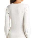 Imbracaminte Femei Adrianna Papell Puff Sleeve Pullover Sweater Ivory