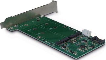 Adaptor Inter-Tech KT022A 1x SATA Male - 2x M.2 SATA SSD