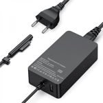 Incarcator adaptor 65W pentru Microsoft Surface Pro 3 / Pro 4 / Pro 5 / Book 15V 4A port USB-A 5V 1A negru, krasscom