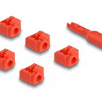 Set 10 buc blocatoare port RJ45 mama + cheie, Delock 20928, Delock