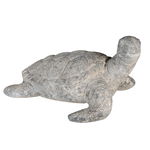 Figurina broasca testoasa Turtle, compozit, gri, 48x58x27 cm, Casablanca