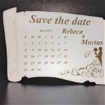 Placheta save the date - pergament
