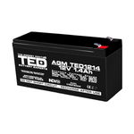 Acumulator TED AGM VRLA TED002716, 12 V, 1.4 Ah, F1, TED