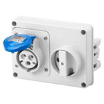 Priza industriala cu interblocaj - WITHOUT BOTTOM - WITHOUT FUSE-HOLDER BASE - 2P+E 32A 200-250V - 50/60HZ 6H - IP44, Gewiss