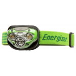 Lanterna frontala cu bareta Vision HD Energizer, 5 LED-uri, 3 baterii AAA, Verde/Gri