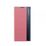Husa Sleep Smart Window compatibila cu Xiaomi Redmi Note 9T Pink