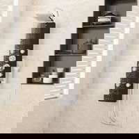 Unitate panou de duș, negru, 25x47,5x130 cm, sticlă