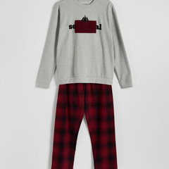 Reserved - Set pijama din două piese, cu imprimeu - roșu, Reserved Reserved - Set pijama din două piese, cu imprimeu - roșu, Reserved