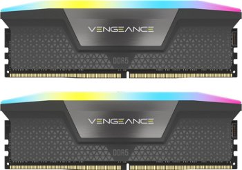 Memorie Vengeance RGB Grey 32GB (2x16GB) DDR5 6000MHz CL30 Dual Channel Kit, Corsair