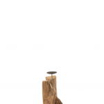 Suport lumanare Trunk, Lemn, Natural, 15x15x35 cm