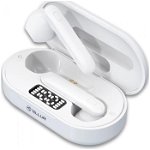 Casti Bluetooth Tellur Flip True Wireless, alb, TELLUR