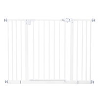 Poarta siguranta, Qmini, Thor, 74 - 109.4 cm, Inchidere automata, Sistem dublu de blocare, Otel, Garantie 5 ani, ASTM1004 si EN1930-2011, Alb