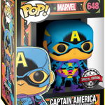 Figurina - Black Light - Marvel - Captain America | Funko, Funko