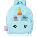 BrushArt KIDS Fluffy unicorn backpack Large rucsac pentru copii Blue (29 x 33 cm), BrushArt