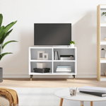 Comodă TV, alb, 69,5x30x50 cm, lemn compozit, Casa Practica
