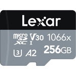 Card de memorie Lexar Professional 1066x, 256GB, microSDXC, UHS-I U3, Clasa 10, A2, V30, 160/120 MB/s, Adaptor SD inclus, Lexar