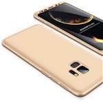 Husa Samsung Galaxy S9 Plus, FullBody Elegance Luxury Auriu, acoperire completa 360 grade cu folie de protectie gratis, MyStyle