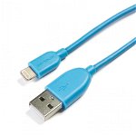 Cablu de date / adaptor Serioux USB Male la Lighning Male, MFi, 1m, Blue