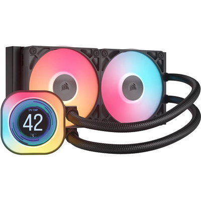 Cooler procesor Corsair iCUE LINK TITAN RX LCD AIO 240mm RGB racire cu lichid negru