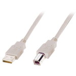 Cable USB2,0 A m / B m dl.3,0m - beige