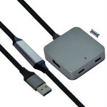 HUB USB 3.2 Gen1-A la 2 x USB-A + 2 x USB type C + cablu 10m, Value 12.99.1125, Value