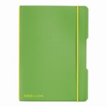 Caiet My.Book Flex A5, 40 file, matematica, coperta verde deschis transparent, elastic galben, Herlitz