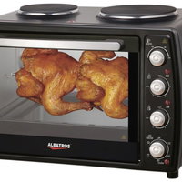 Cuptor electric cu plita si rotisor 45L Albatros A45BPR2, Albatros