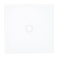 Intrerupator simplu cu touch PNI SH101 din sticla, alb cu LED indicator