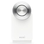 Incuietoare inteligenta Nuki Smart Lock 3.0 Pro, Bluetooth, Notificari, Control acces, Jurnal activitati (Alb)