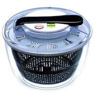 Uscator Manual pentru Salata si Verdeturi, Plastic, 20x20x25 cm, Capacitate 5L, Negru Engros, 