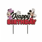 Decor tort carton Minnie Mickey 17 x 9 cm, Balloon4Party