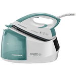 Statie de calcat Morphy Richards Power steam Intellitemp 333300, 2600W, 5 bar, 1.5l functie Intellitemp, Talpa Ceramica, 110g/min, 190g debit de abur continuu, Alb/Verde