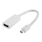 Adaptor Mini DisplayPort / Thunderbolt la HDMI pentru laptop, compatibil Apple, full HD, Gonga® Alb