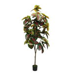 Planta artificiala, Alocasia fara ghiveci, D4288, 200cm, verde/rosu, 