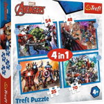 Puzzle 4-in-1 Avengers razbunatorii curajosi Trefl, Trefl