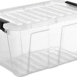 Cutie depozitare Plast Team Home Box cu capac, 31 L, Transparent, Plast Team