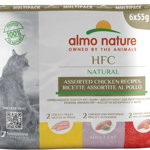 ALMO NATURE HFC Natural Pachet plicuri pentru pisici, cu pui 6 x 55g, Almo Nature