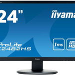 Monitor TN LED iiyama 24" E2482HS-B1, Full HD (1920 x 1080), VGA, DVI, HDMI, Boxe, 1 ms (Negru)