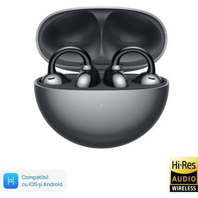 Casti audio Open-Ear Huawei FreeClip, Wireless, Bluetooth, Black
