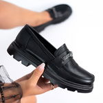 Pantofi Casual, culoare Negru, material Piele ecologica - cod: P12391, H&Q