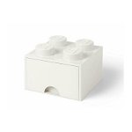 Cutie depozitare LEGO 2x2 cu sertar alb 40051735, Lego