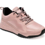 Pantofi SKECHERS roz, BOBS SQUAD 3, din material textil, Skechers