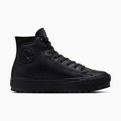 Converse, Pantofi sport impermeabili de piele Chuck Taylor All Star Trek, Negru, 7.5