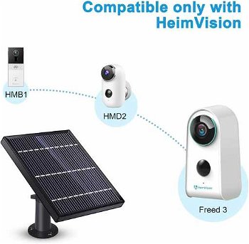 Camera de supraveghere Heimvision, panou solar, smart, Wi-Fi, IP65, 1080p, FHD, 6000 mAh, CMOS, HEIMVISION
