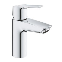 Baterie lavoar Grohe Start 23550002, 3/8'', marimea S, monocomanda, cartus ceramic, evacuare push to open, Crom, Grohe