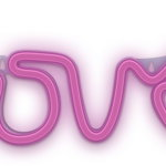 FIgurina LED Neon LOVE roz Liliac + USB FLNEO5 Forever Light, 